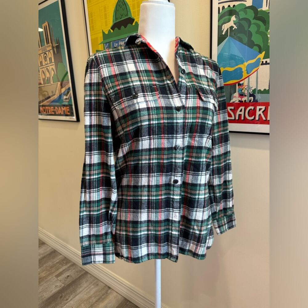 Madewell Plaid Flannel Shirt - Size XS - Picture 4 of 6